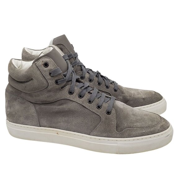 TO BOOT NEW YORK High Tops Mens Sneakers Sz 8.5 Med Gray Suede Shoes Italy $450 - Picture 1 of 13